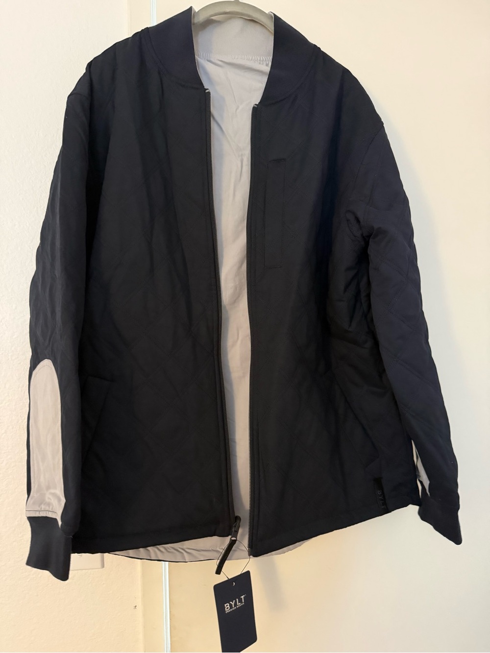 BYLT NWT hi lo reversible bomber jacket
